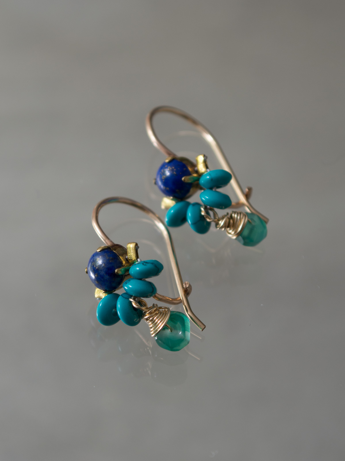 earrings Dancer lapis, turquoise